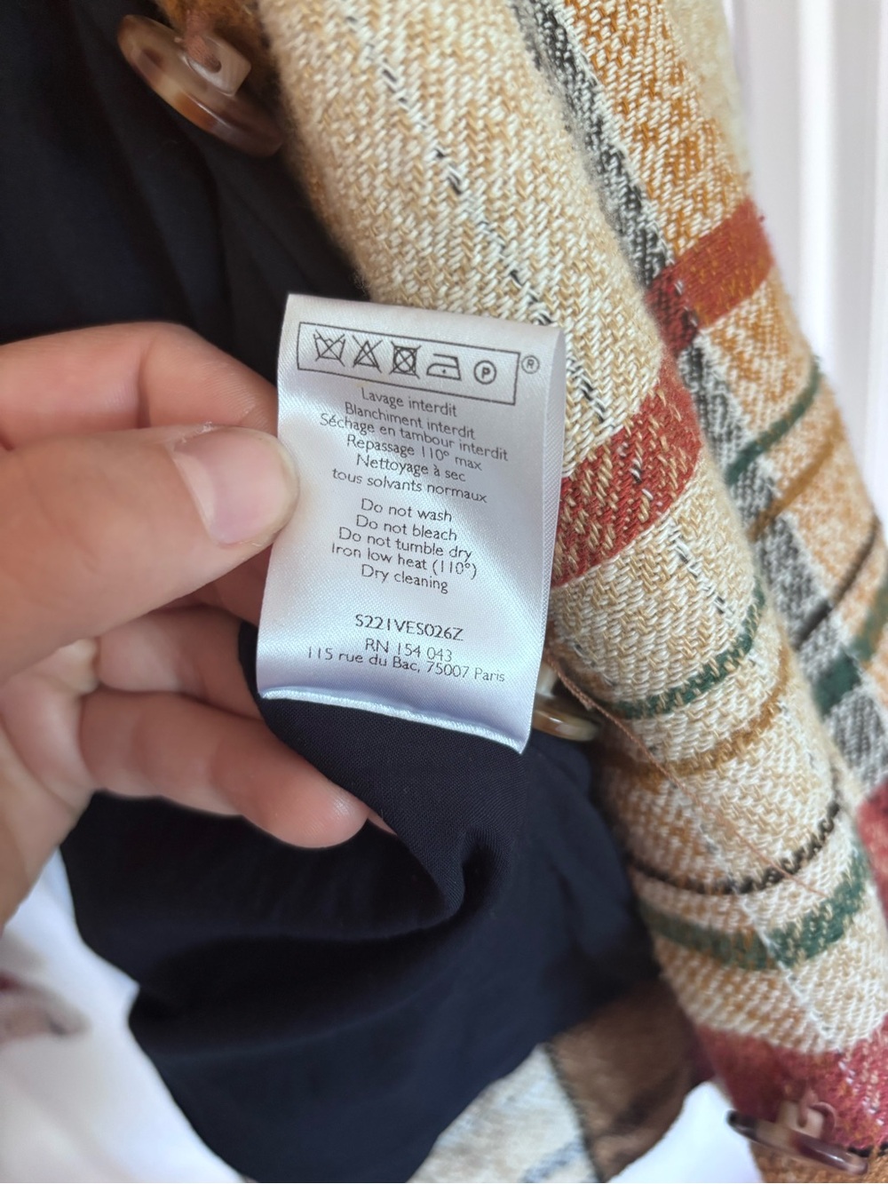 Mike Jacket Linen Cotton Texan Jacquard Plaid Tartan Print - Picture 7 of 8
